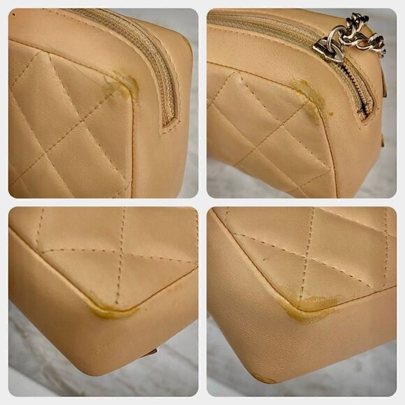 CHANEL CC Cambon line leather pouch Beige/orange - Picture 12 of 15